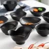 Bowls Black Melamine Small Bowl Soup Plastic Frosted Rice Home Multifunctional Sauce Dish Anti-fall Kitchen Accessories