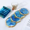 DM292 Resina Epoxi 4cps Geode Coaster Molds met opslaghouder Moule Siliconen Resinte Epoxy voor DIY Art Craft Cup Mat