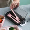 Dinnerware Bento Lunch Box Metal Containers Thermo Leakproof 2 Layers For School Kids Office Worker