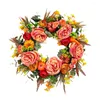 Fiori decorativi 1pc fiore grande grande ghirlanda autunnale di zucca per decorazione della porta d'ingresso Ringraziamento regalo ghirlanda