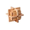 Classic IQ 3D Wooden Puzzle Mind Brain Teaser Interlocking Burr Puzzles Game for Adults Children Kids