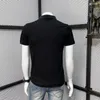 Polos da uomo Top Slim Fit Polo maglietta per uomo Alphabet Man con magliette da colletto Stampa abbigliamento nero Stampa streetwear Cotton XL S