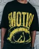 Zagraniczona grafika T koszule Mężczyźni retro y2K top harajuku punk t shirt luźne hip -hopowe litera z krótkim rękawem 240410