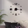 3D große Wanduhr Spiegel Wandaufkleber kreative DIY Wanduhren Modernes Design Stummes Quarz Nadel Uhr Reloj de Pared 40-100 cm