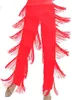 Stage Wear 2024 Black Blue Red Purple Llegada Mujeres Damas Girls Fringe Pantalones de baile Latin Samba Samba