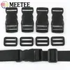 1/2 setts 25mm de plástico preto liberação lateral de fivela de fivela tri-glida Sliders Backpack Backpack Straping Satur Selp Collar Diy Sew Supply