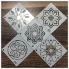 Schablonen 36pcs/Set 90*90 mm Mandala bemalten Vorlage DIY Craft Layering Schablern Sprühdruck Stein Tintenstrahlmalerei kreative Dekoration