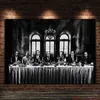 The Sopranos Godfather Poster Movie Gangster The Last Supper Art Character Canvas Painting Picture for Living Room Home Decor