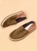 Casual Shoes Summer Breattable äkta läder loafers män som slipper dagligen platt man vintage fiskare anpassade 15 dagar