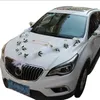 Decorative Flowers White Beautiful Atmosphere With Wedding Car Flower Decoration Faux And Plants Gauze