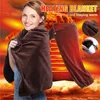 Cobertores USB Shawl Blanket Electric H flanela com 3 Configuração de nível de calor Para viagens de carro em casa 100x70cm