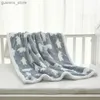 新生児の赤ちゃんの毛布を包む毛布冬の二重層厚い暖かいスワドルブランケット幼児寝具ソフトベビーカーカバーマンタbebe y240411