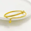 Bangle rostfritt stål gyllene drake öppen manschettarmband för kvinnor storlek justerbar vintage smycken festgåvor