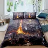 Tokyo dekbedovertrek set set queen size hoofdstad van Japan beddengoed set met nooit opgeven quote Japanse cultuur dekbed cover 2/3pcs