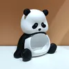 Härlig panda miniatyr hartsskogsgiganten panda sport figur candy lagringslåda hem djurliv prydnad hantverk dekor present