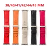 Lämplig för Designer H -version Watch Bands Iwatch Strap 38404244mm Högkvalitativ läderhändelse1751478