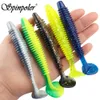 Spinpoler Shad Paddle Tail Swimbaits Basca de plástico suave Lure de pesca de 12 cm para el lucio de percha y el agua salada Zander