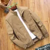 Jackets masculinos Men Jacket Bomber Military Cotton Coat Spring Autumn Roupes Zipper Windbreaker de manga comprida colarinho sólido