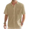 Camisas casuais masculinas masculas grandes e altas de manga longa t homens primavera verão cor de cor sólida camisa superior stand Trendy