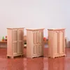 1:12 DollHouse Miniature Wardrobe Storage Storage Gabinete vertical Modelo de móveis Acessórios para Doll House Decor Toys