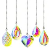 CAMAL 1PCS 45/76 mm Suncatcher Crystal Pented Prisms suspendus Craft Craft Rainbow Garland Outdoor Garden Car Home