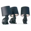 Table Lamps Nordic Black Resin Lamp Creative Modern Cloth Art Animal Led Light Living Room Dining Bedroom Home Decor