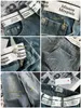 Raka jeans kvinnor designer byxa ben öppna gaffel tät capris denim byxor jean byxor märke kvinnor broderi tryck sex