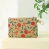 20pcs Münzversand Frauen Kork Leder Frucht Geometrie Druckdaten Kabel Kurzwallet mit Schlüsselbund