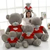 Netter Teddybär mit Pullover Plüschspielzeug ausgestopft Tier Patch Bärenpuppe Kinder Kissen Geschenk für Mädchen Jungen Baby Erwachsene Innendekoration