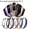 Do Samsung Galaxy Fit 2 SM-R220 Silikon/ metalowy pasek zegarków Soft Sport Paspband Bransoletka Bransoletka