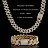 2024 stock vereiste VVS Moissanit Kubanisches Armband 925 Silber Bling Moissanit Diamant Kubaner Link Kette Hip Hop Männer Schmuck Halskette