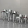 Sgabelli da bar in metallo accento in pelle compensare la sedia designer minimalista sedia alta sgabelli alta bancos de home mobili yyy30xp