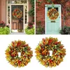 Decorative Flowers Artificial Autumn Garland Eucalyptus Wreath Fall Front Door Ornaments Festival Wedding Party Decor