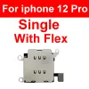 Valuto del supporto per lettore a doppia scheda SIM singola per iPhone 12 13 Pro Max Mini SIM SIM SHOT Porta del supporto Flex Cavo Parte