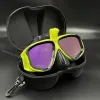 Gopro -Kamera -Unterstützung Schwimmmasken -Tauchbrille mit UV -Spiegelschicht -Tauch -Schnorcheln Brillenpack in schwarzer Reißverschluss Box