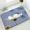 Tapis de bain fleurs plantes non glissées antidérapant un tapis de sol intérieur chambre à coucher de cuisine pailtre absorbant tampon de pied de tapis absorbant