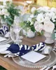 Coral Blue Tisch Servietten Stoff Set Taschentuch Hochzeit Party Placemat Feiertags Bankett Tee Servietten