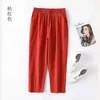 Cotton and Linen Capris Pants Womens Casual Summer Loose Thin Radish Harem 240411