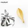 Golden Leaf Handle Cabinet Door Bathroom Creative Handle Drawer Wardrobe Cabinet Light Luxury Cabinet Handle Cabinet Handles