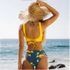 New Bikini Swimsuit Sexy Yellow Multi Color For Women