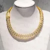 Tester 14 mm 925 Srebrny VVS Moissanite Diamond Niestandardowy biżuteria Hip Hop Ight Out Cuban Link Chain Początkowy naszyjnik