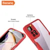 Bananq 360 Xiaomi için Tam Vücut Temiz Telefon Kılıfı 13 12 Lite 12T POCO X4 GT X5 M4 PRO KAPAK REDMI 12C NOT 12 11 PRO Plus 5G