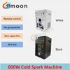 Sem imposto 2pcs Ti Powder 600W Máquina de faísca fria com mosca LCD Máquina de fogos de artifício fria DMX Sparking Remote Cold Machine