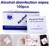 100 pcs alcool mouche humide de désinfection jetable tampon d'échange antiseptique de nettoyage de peau de la peau