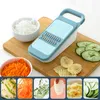 Kitchen Vegetable Cutter Grater 6 in 1 Shredders Multi Slicer Peeler with Basket Fruit Potato Chopper Multifunctional Gadgets