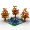 Buildmoc Creative Maple y Lake Forest Tree Rivers Ideas de paisajes naturales Moc Builgues de construcción Juguetes para niños Regalos para niños Toy