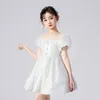 Robe de fille robe de filles 2024 coréen édition à la mode duveteuse pour les enfants princesse d'été Petites filles