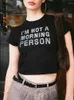 Dames t shirts boofeenaa baby tee y2k streetwear rhinestone slogan grafische zomer korte mouw crop tops begin 2000s kleding c69-ai10