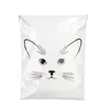 Enveloppe-cadeau 10pcs / lot Sac de messagerie en plastique blanc mignon sacs de livraison de motif tigre imperméables en enveloppe d'emballage express 10x13 pouces