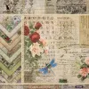 Papiers de matériaux de fleurs sauvages vintage pour carte de scrapbooking bricolage faisant un art de papier décoratif artisanat à la main 6 "x6"
